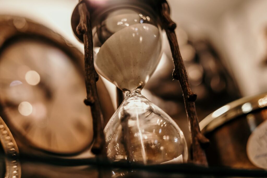 antique hourglass