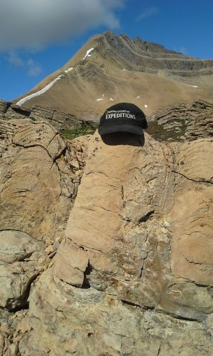 Helen Lake Stromatolites with Cirque Peak in background
